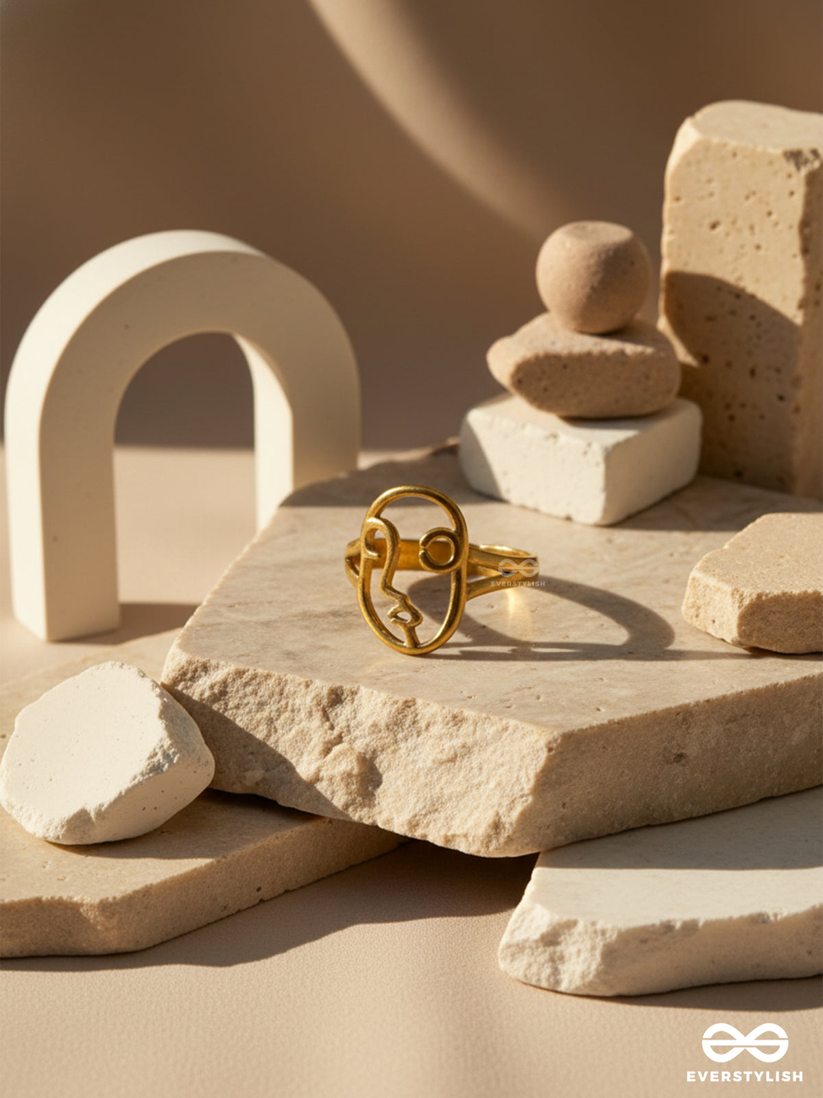 My Muse - Stainless Steel Anti-Tarnish Golden Ring