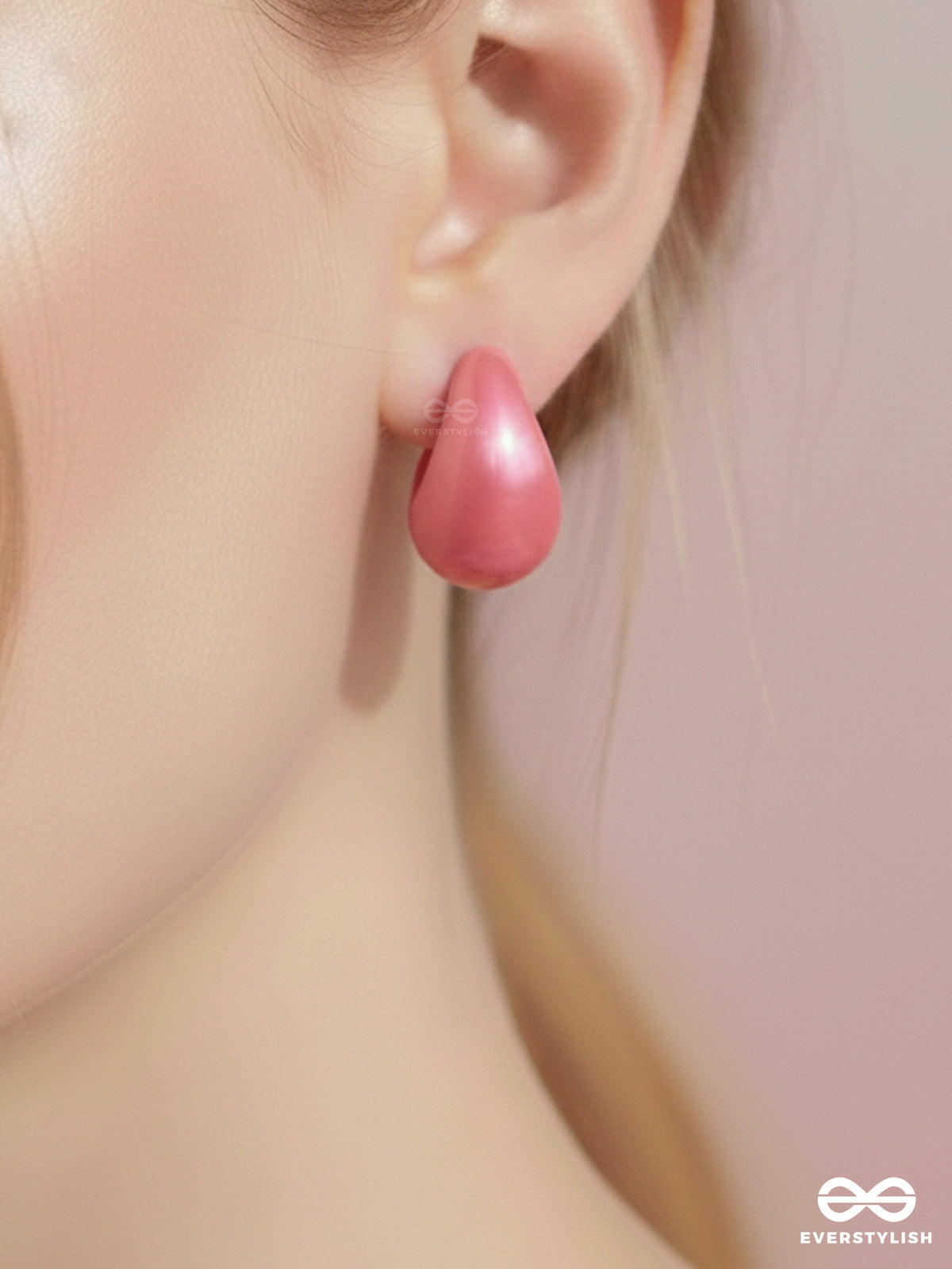 Pink Gloss Glaze- Bold, Glossy, And Funky Statement Studs
