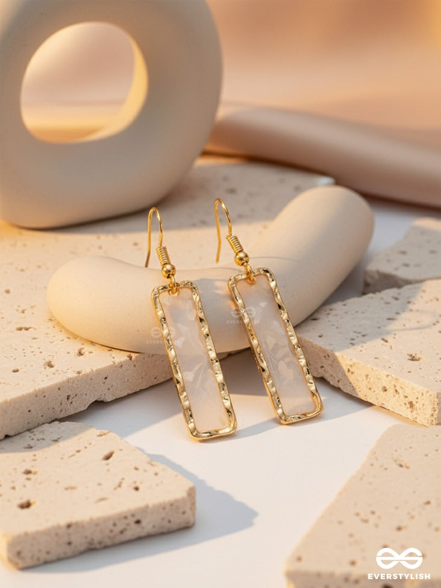 Golden Mirage - Glitter Resin Earrings