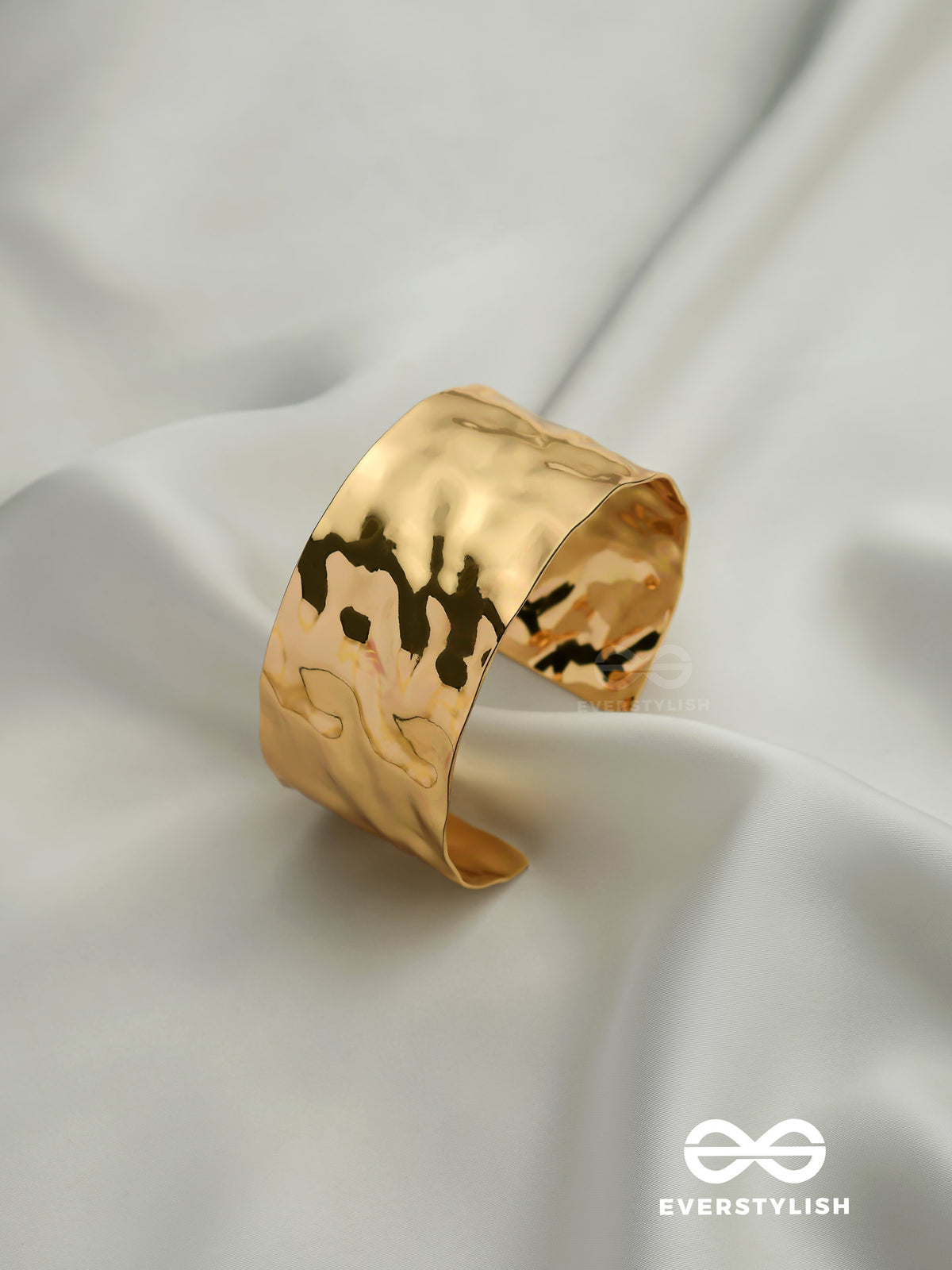 Liquid Gold - Shiny Golden Cuff Bracelet