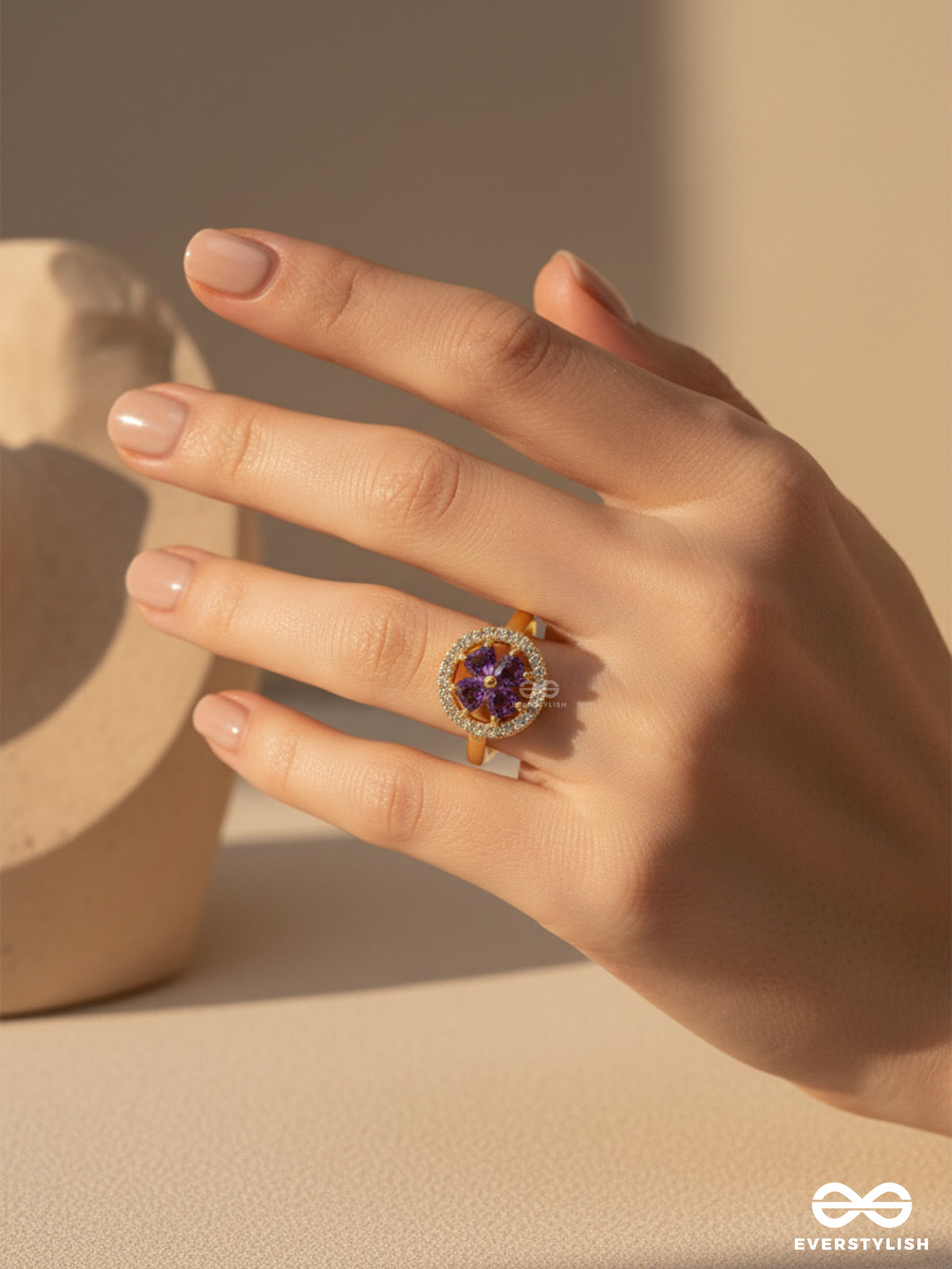 Magical Mystery - Anxiety Spinning Ring Inlaid With Cubic Zicronia Stones
