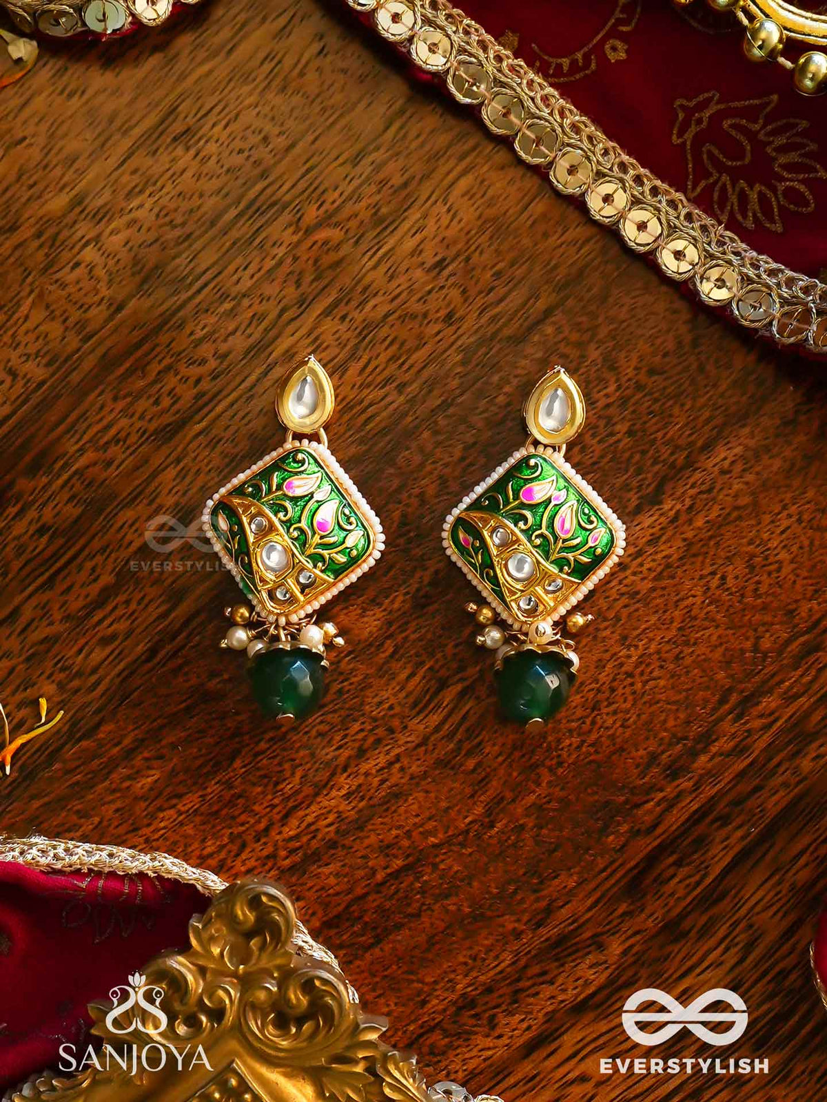 Vanashree - Queen Of The Forest- Handmade Kundan Set With Necklace And Earrings