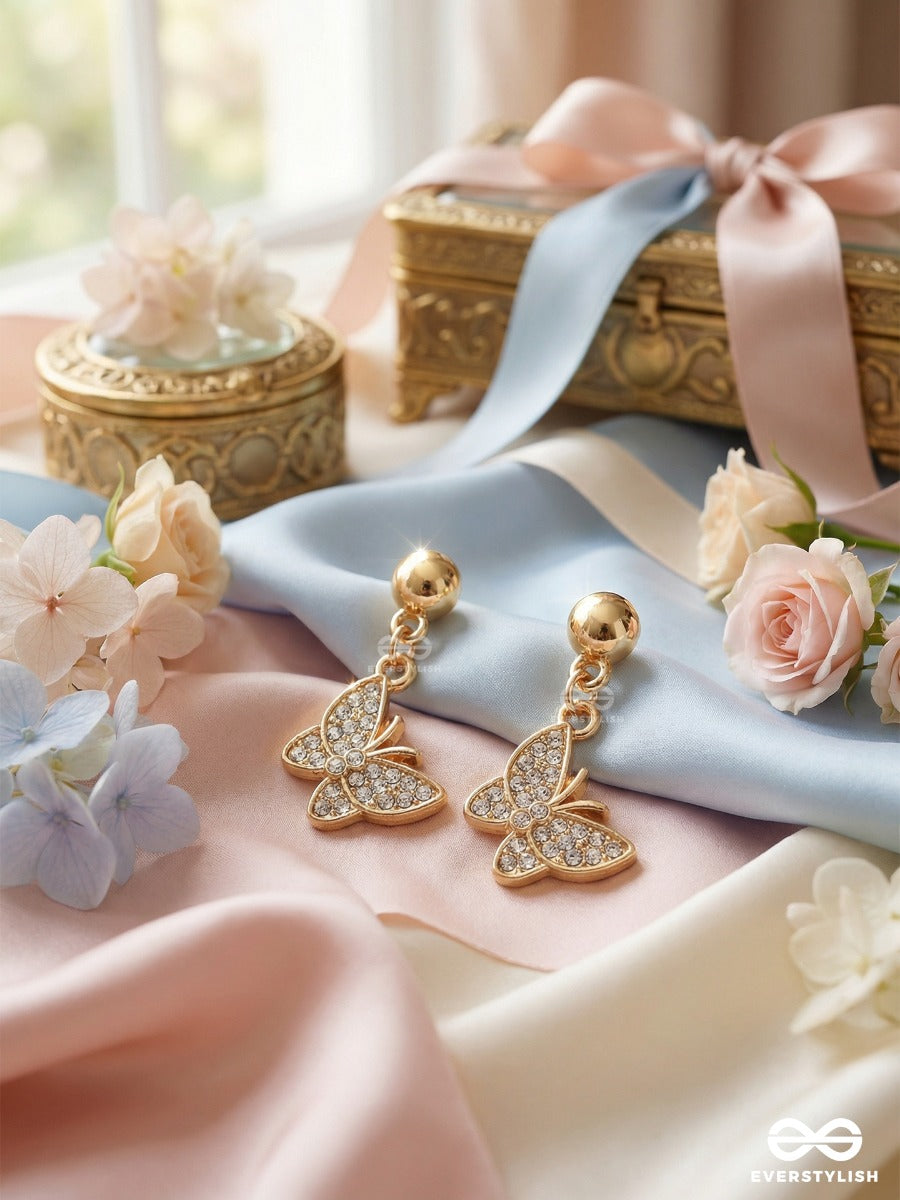 Glimmer Butterfly - Studded Butterfly Earrings