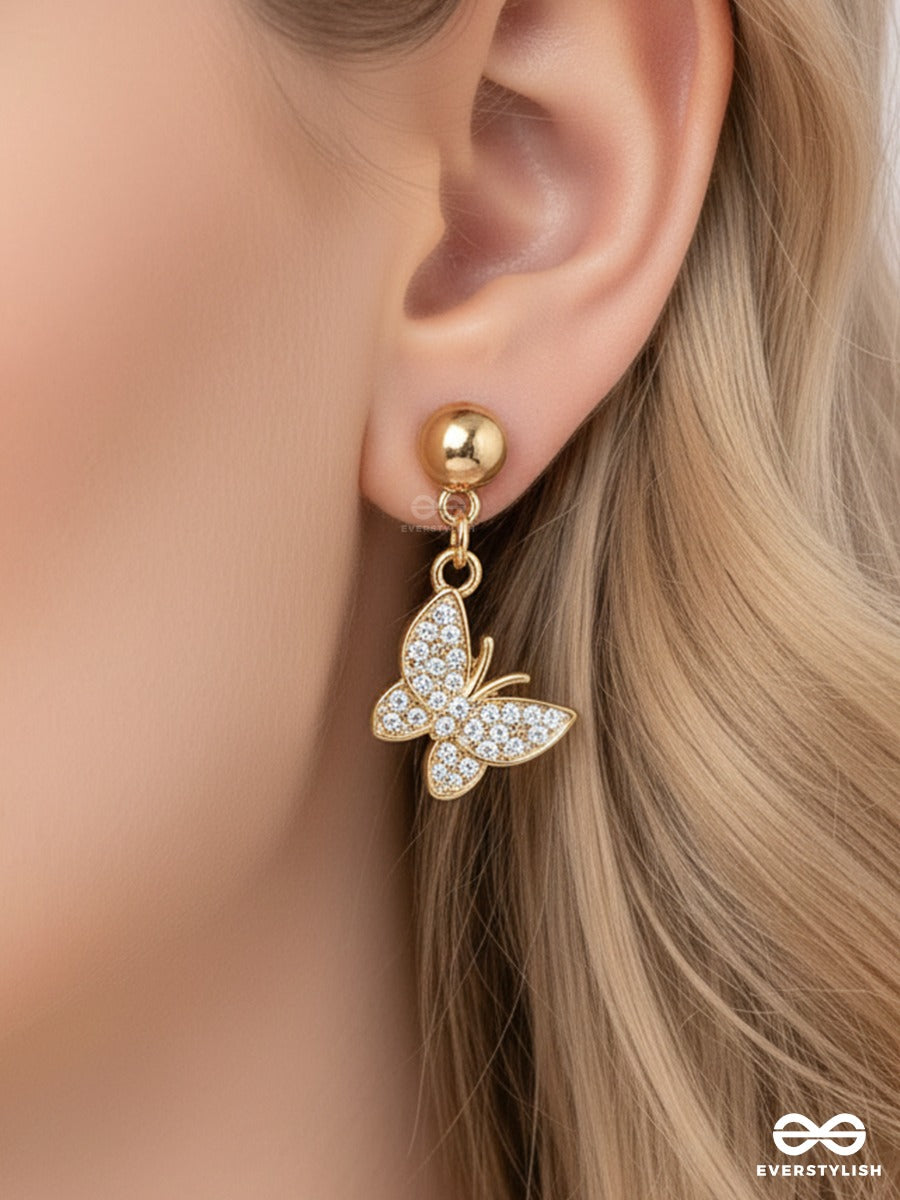 Glimmer Butterfly - Studded Butterfly Earrings