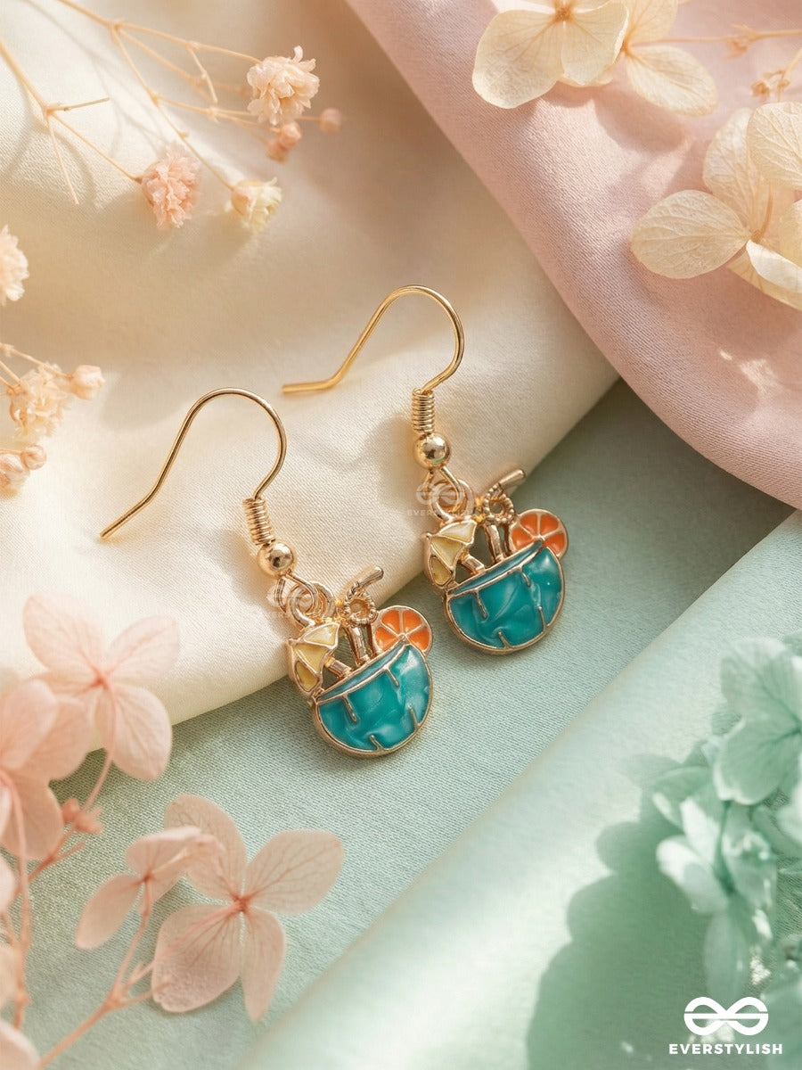 Vacay Vibes - Trendy Cocktail Enamelled Drop Earrings