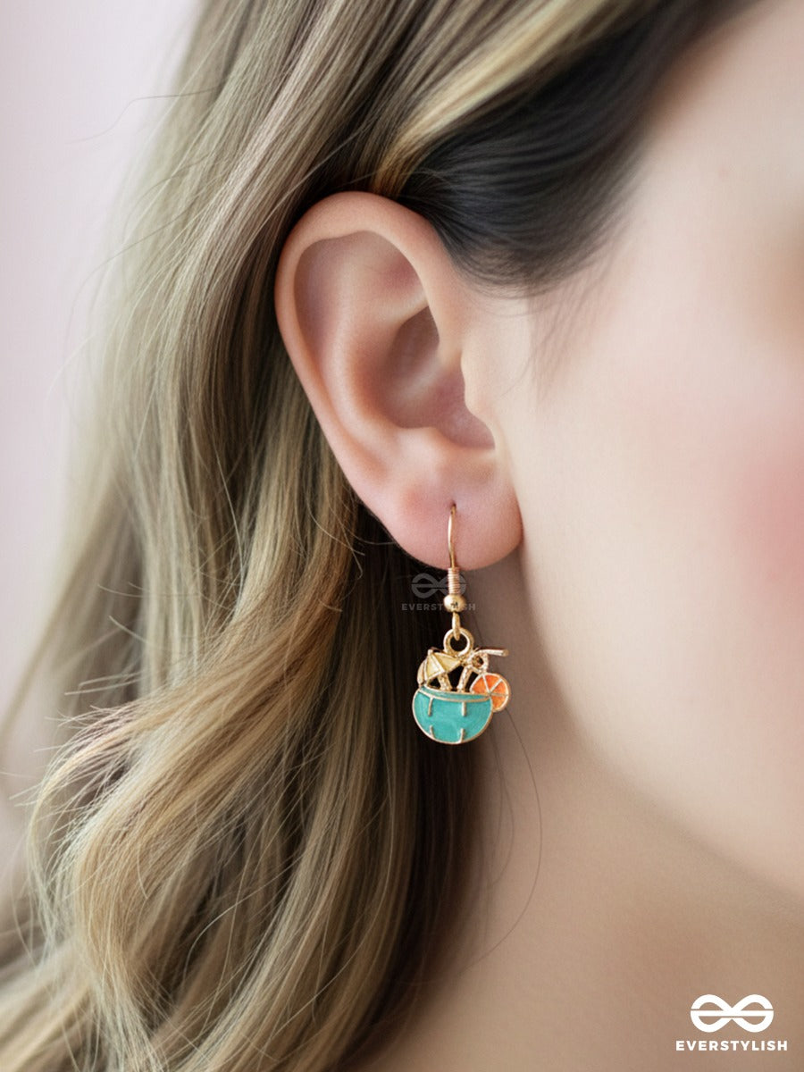 Vacay Vibes - Trendy Cocktail Enamelled Drop Earrings