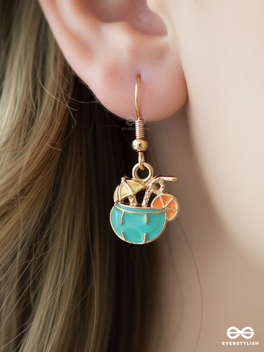 Vacay Vibes - Trendy Cocktail Enamelled Drop Earrings