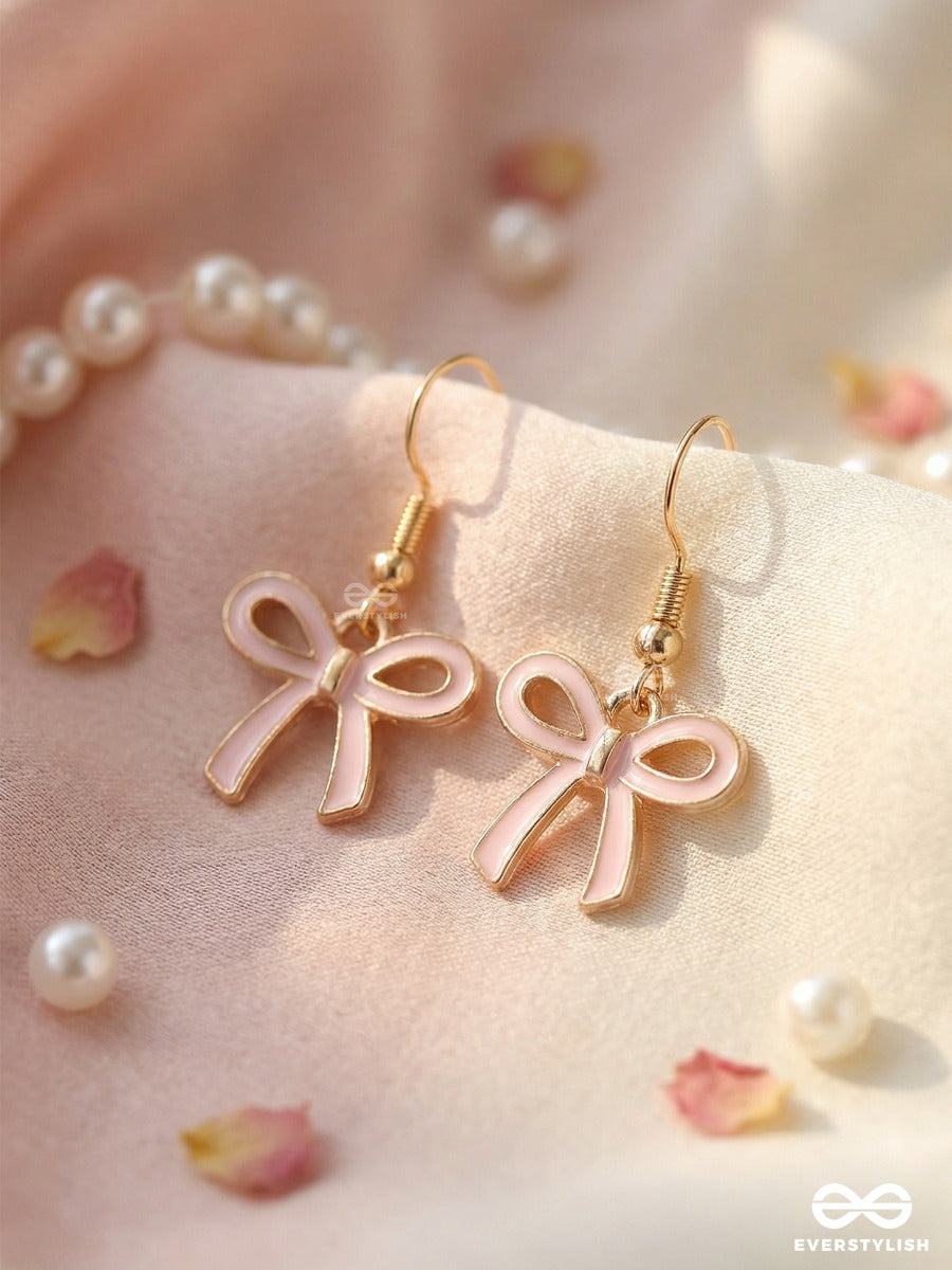 Candy Bow - Fun And Quirky Pink Bow Earrings