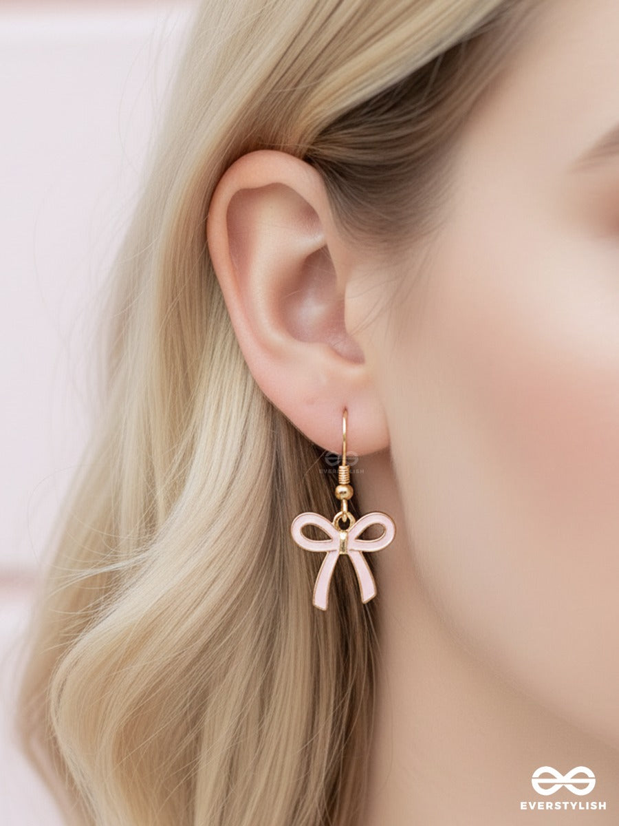 Candy Bow - Fun And Quirky Pink Bow Earrings