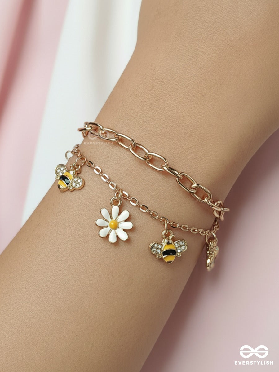 Honey Bloom - Golden Double Chain Bracelet