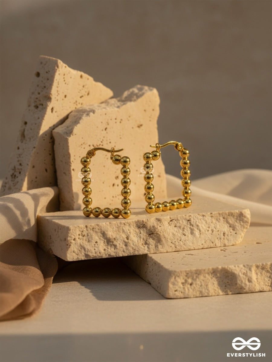 Aurelia Hoops - Minimal Yet Elegant Gold Geometric Stainless Steel Hoops