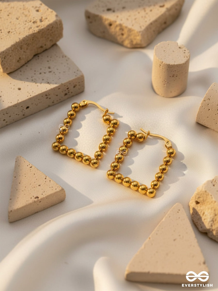 Aurelia Hoops - Minimal Yet Elegant Gold Geometric Stainless Steel Hoops