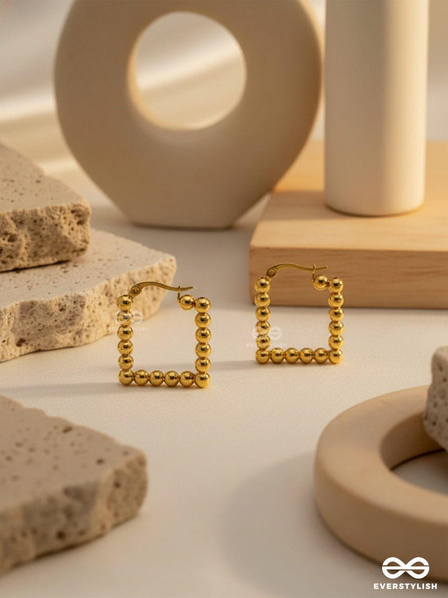 Aurelia Hoops - Minimal Yet Elegant Gold Geometric Stainless Steel Hoops