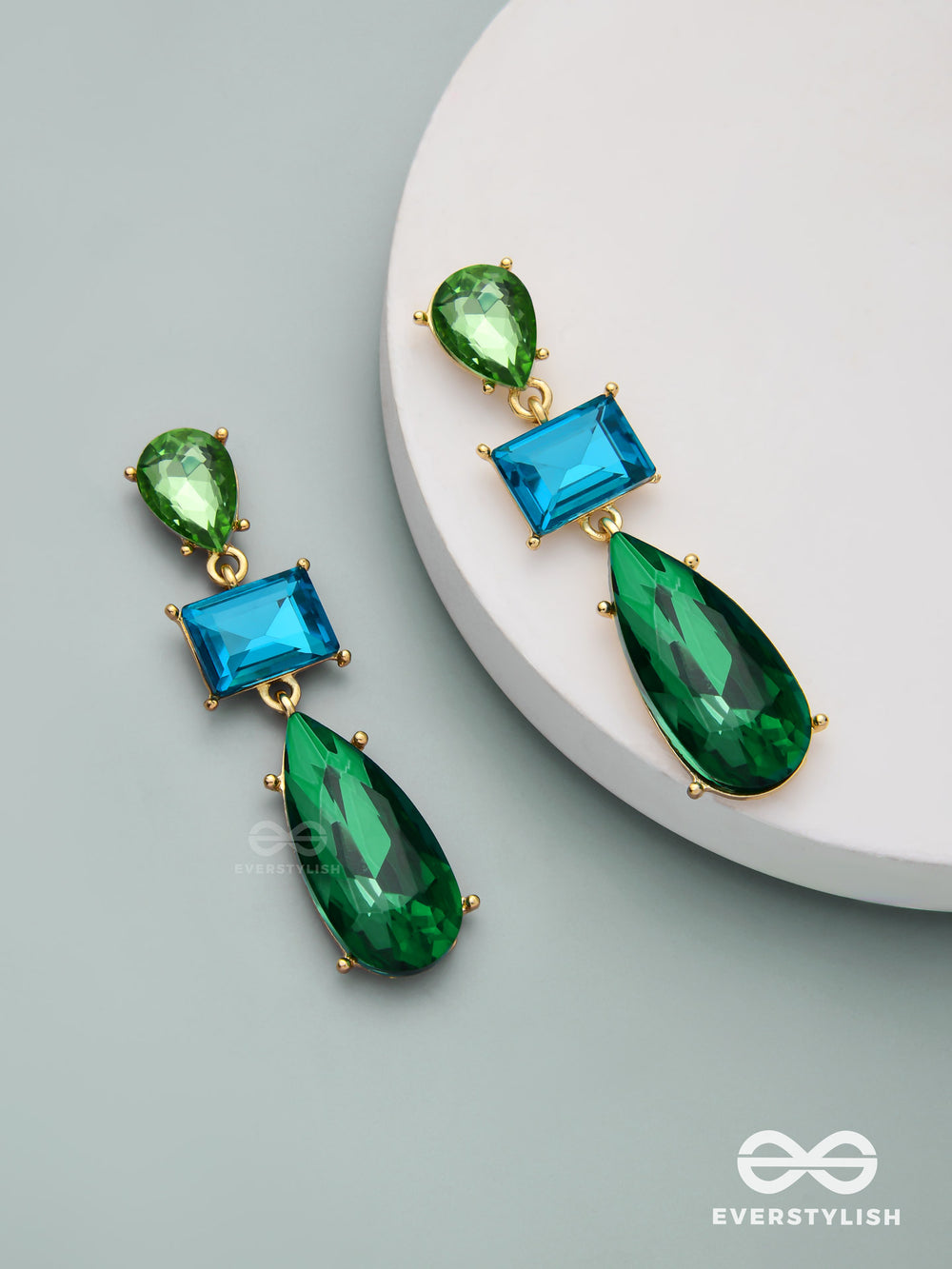 Ocean Mystique- Luxurious Teardrop Earrings