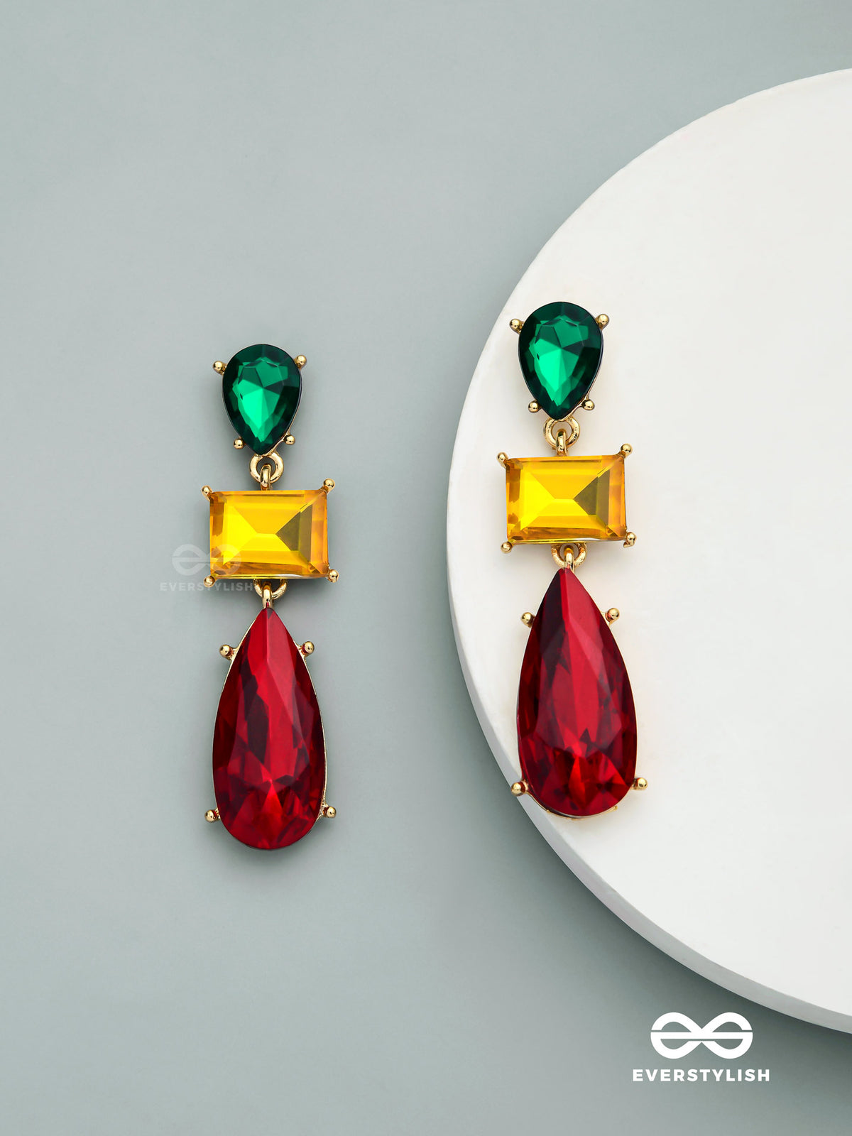 Ember Bloom- Dramatic Teardrop Earrings