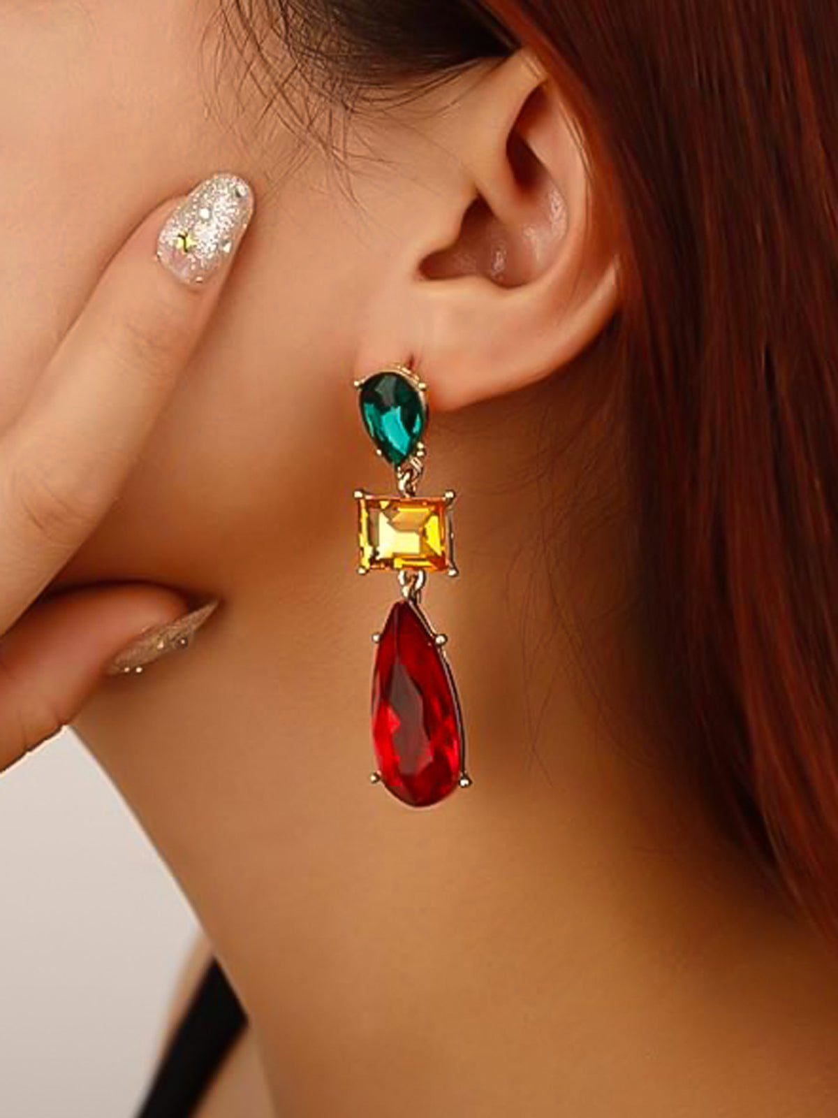 Ember Bloom- Dramatic Teardrop Earrings