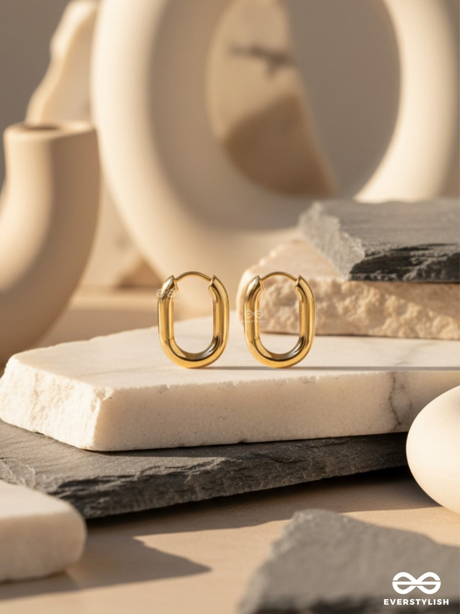 Urban Loop- Sleek And Contemporary Gold Hoops