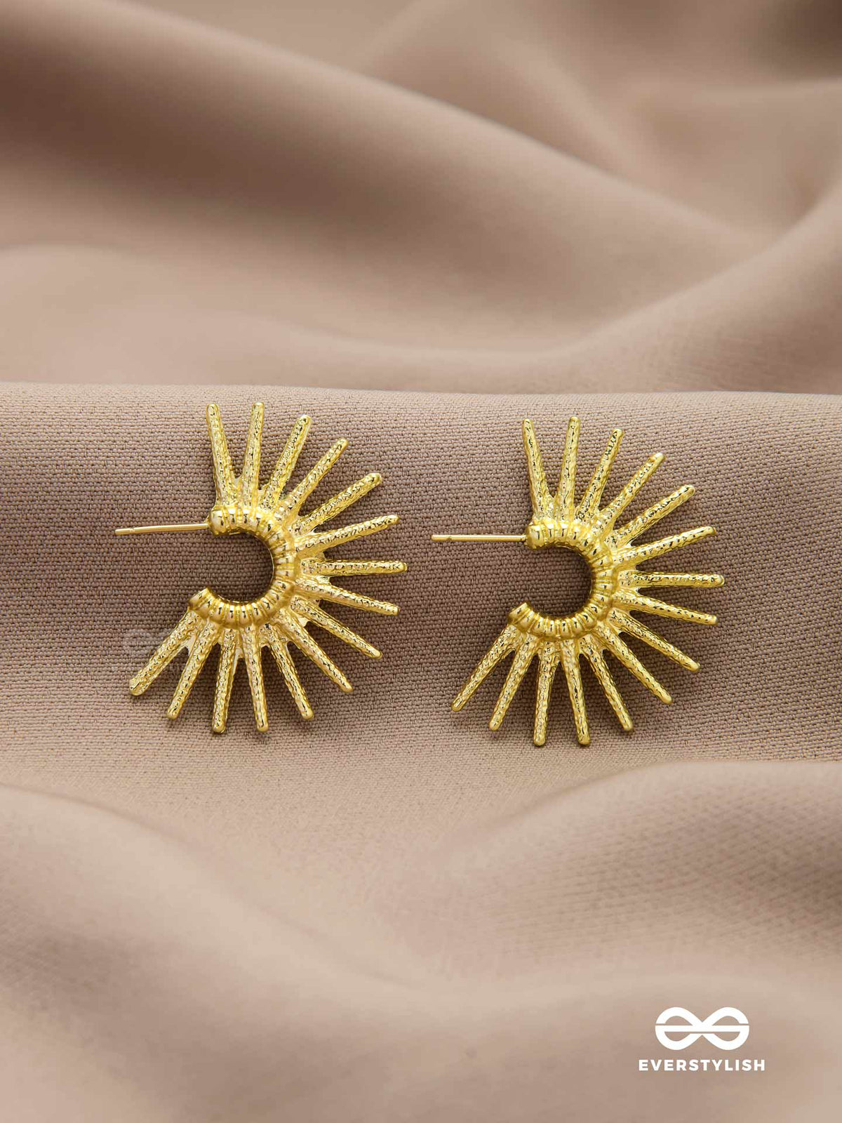 Sunlit Glory- Glistening Spiked Hoops
