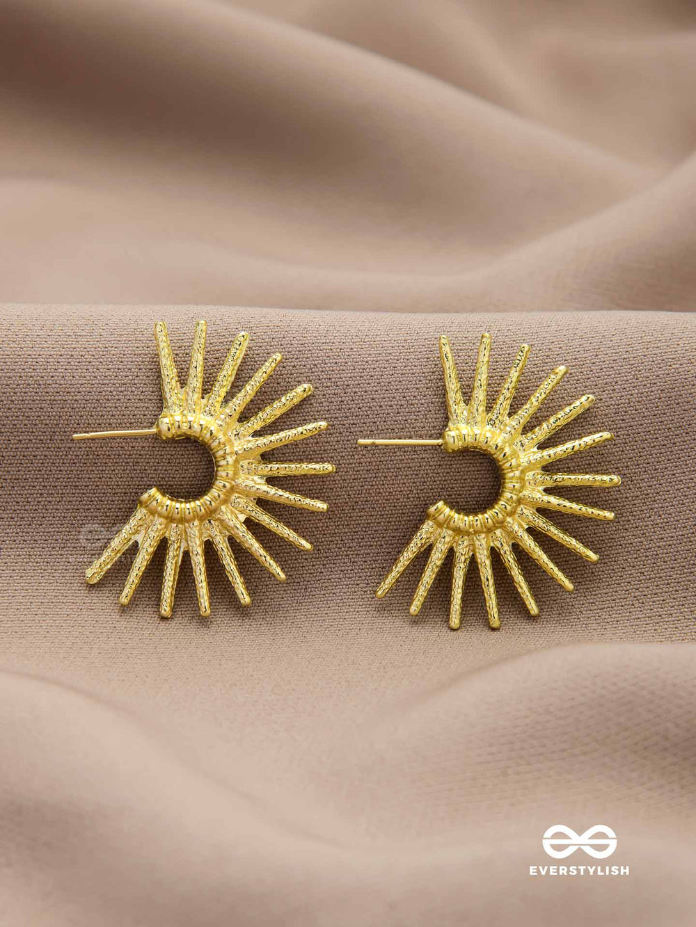 Sunlit Glory- Glistening Spiked Hoops
