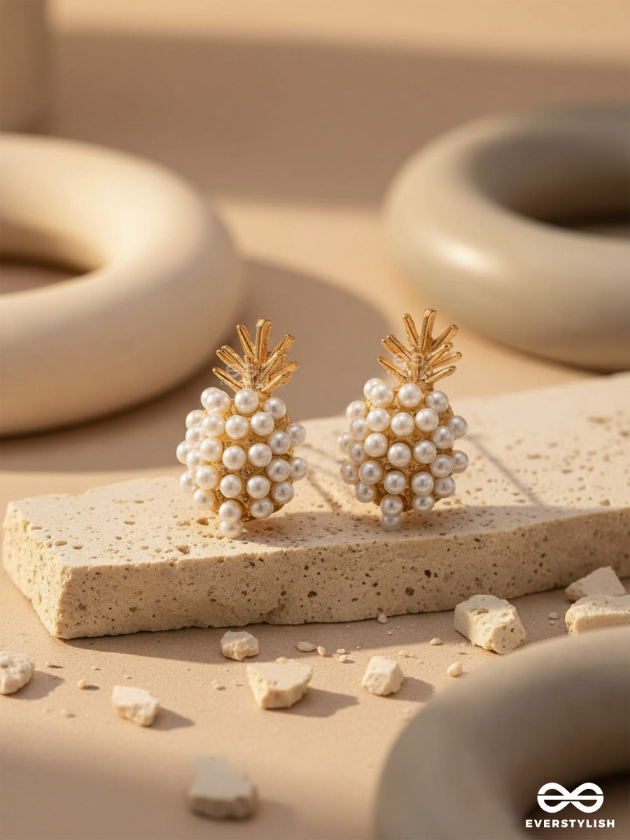 Pearl Pine- Exquisite Pearl Cluster Earrings