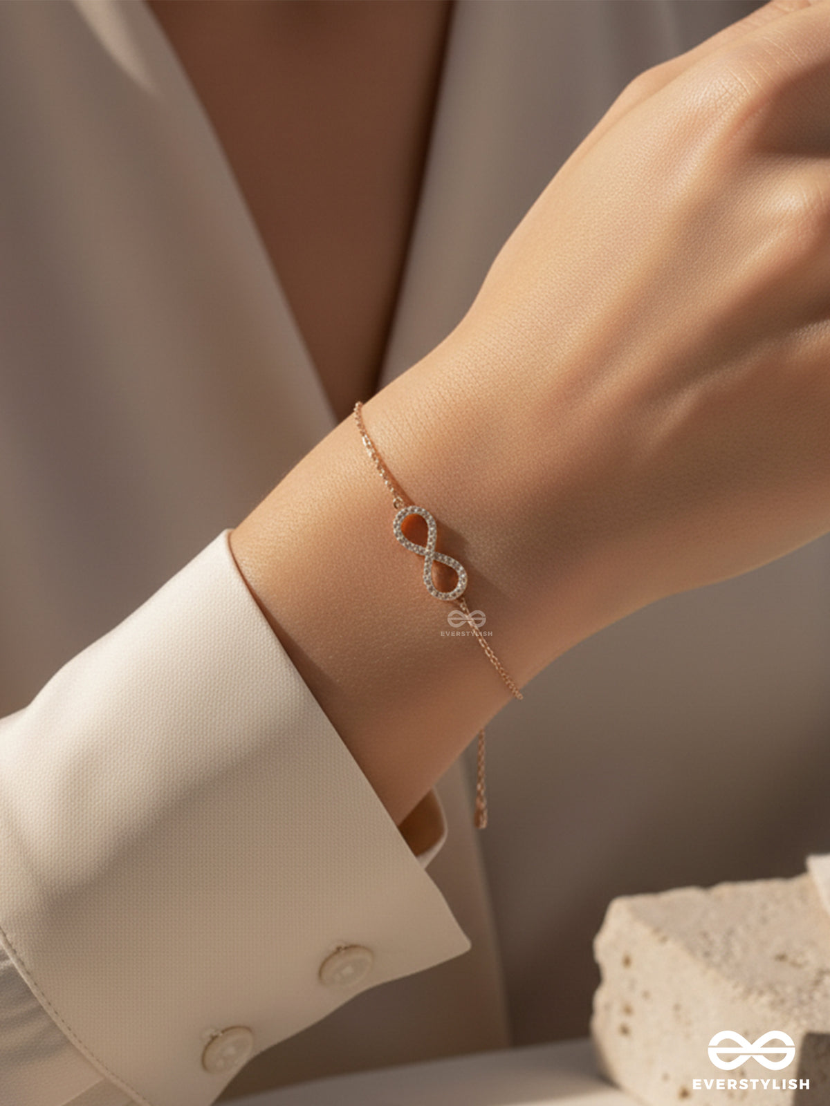 Celeste Infinity - Minimal Luxe Rose Gold Bracelet