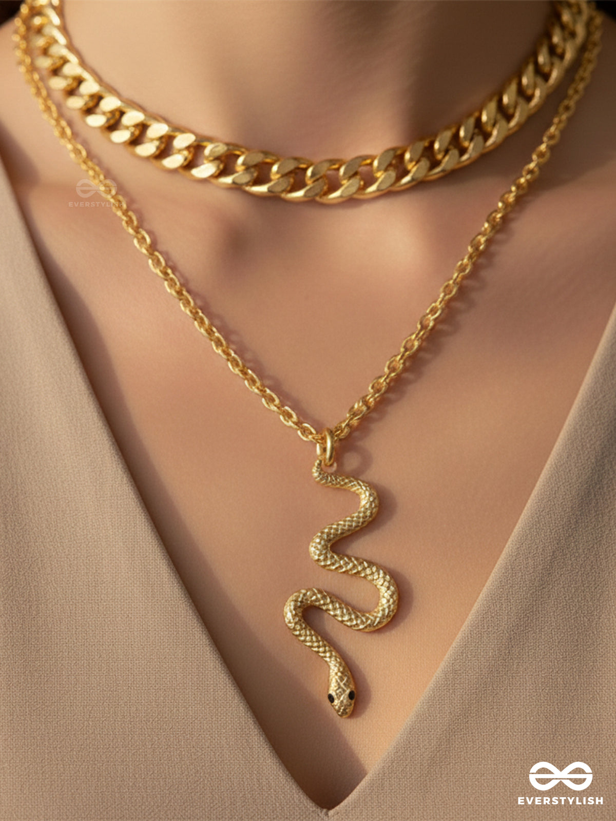 Power Stack- Luxe Gold Link Necklace
