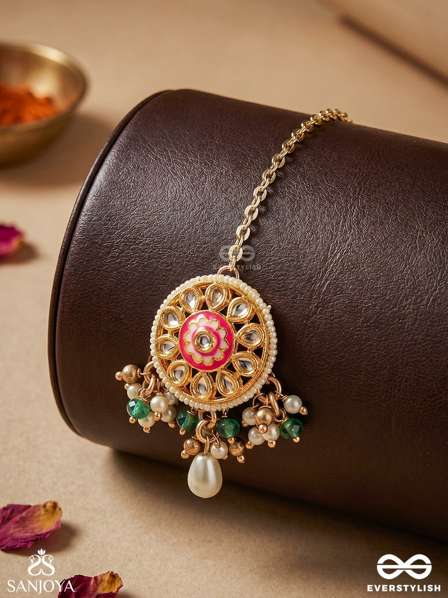 Varnamohini - Enchanting Colours - Ornate Maangtika With Detailed Pendant And Dangling Elements