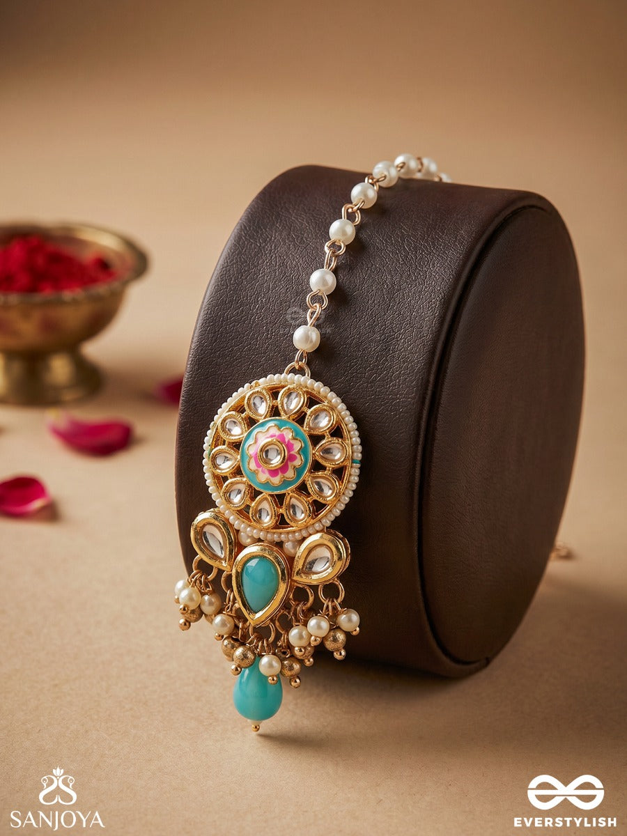 Taralprabha - Liquid Radiance - Elegant Maangtika With Ornamental Form And Dangling Elements