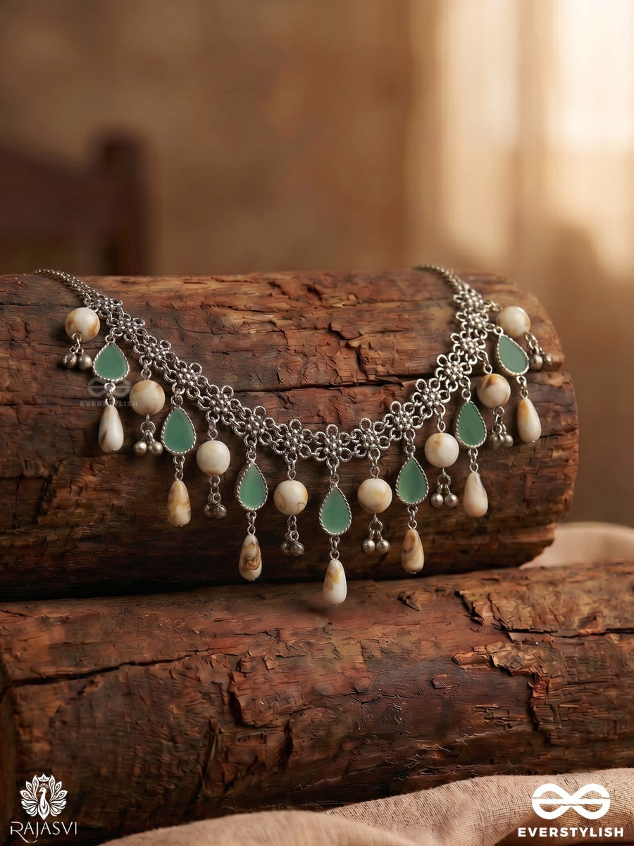 Tribal Grace - Earthy Stone And Oxidised Neckpiece