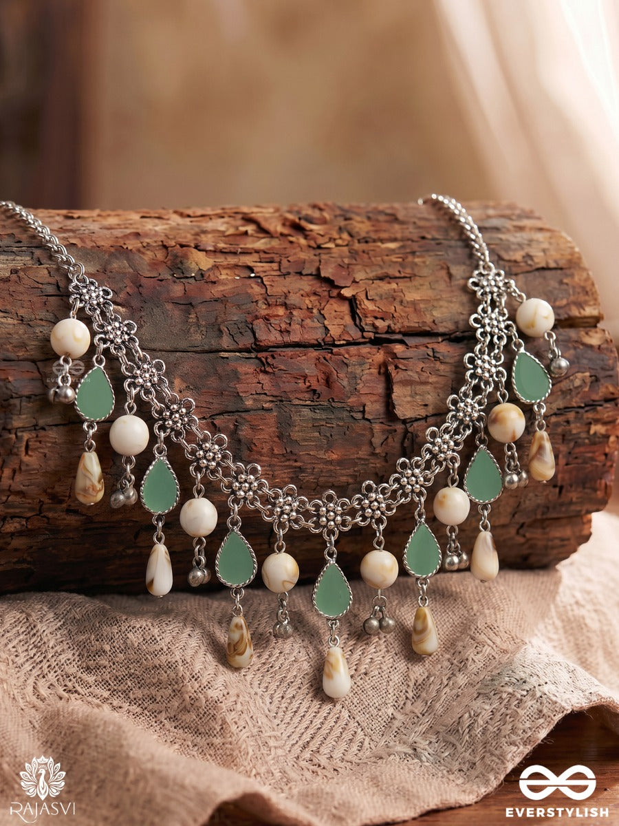 Tribal Grace - Earthy Stone And Oxidised Neckpiece