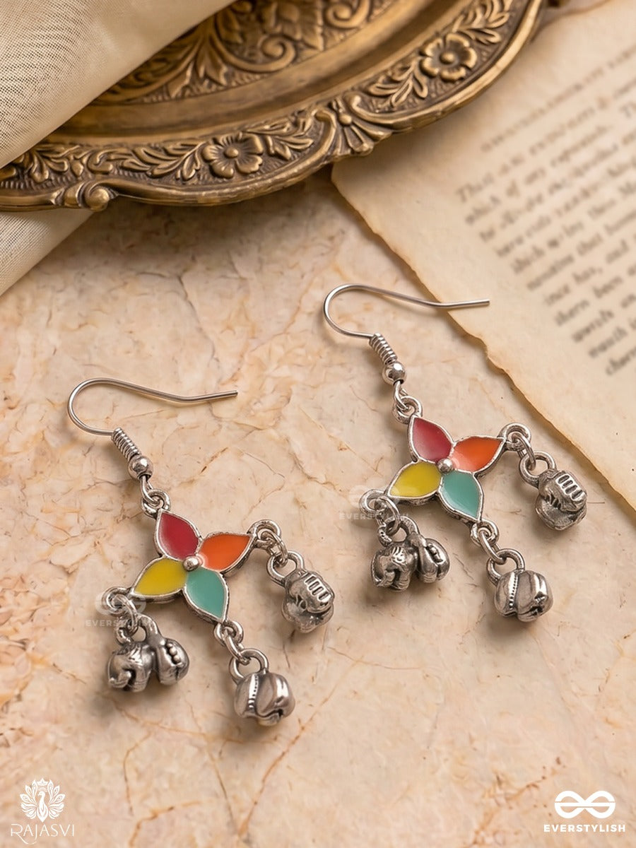 Carnival Bloom - Multicolor Floral Earrings
