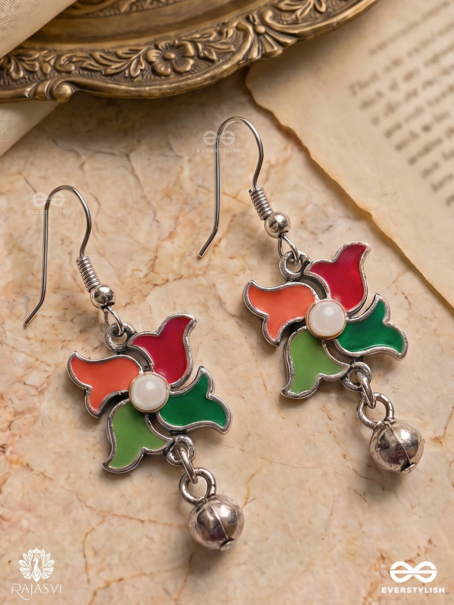 Festive Spin - Vibrant Petal Earrings