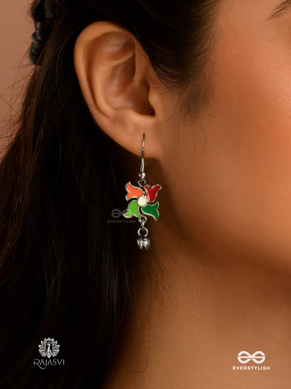 Festive Spin - Vibrant Petal Earrings