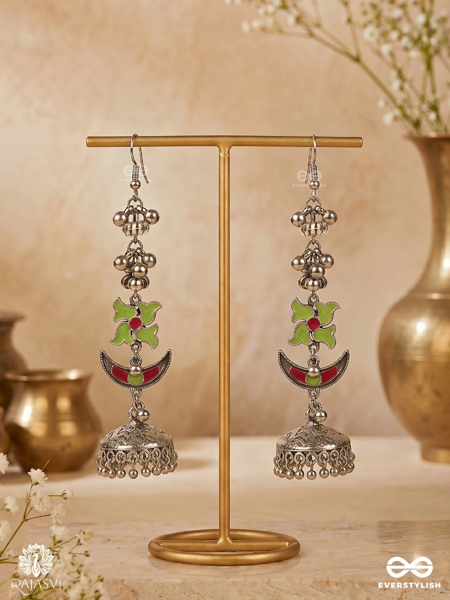 Folk Flare- Oxidised Statement Earring
