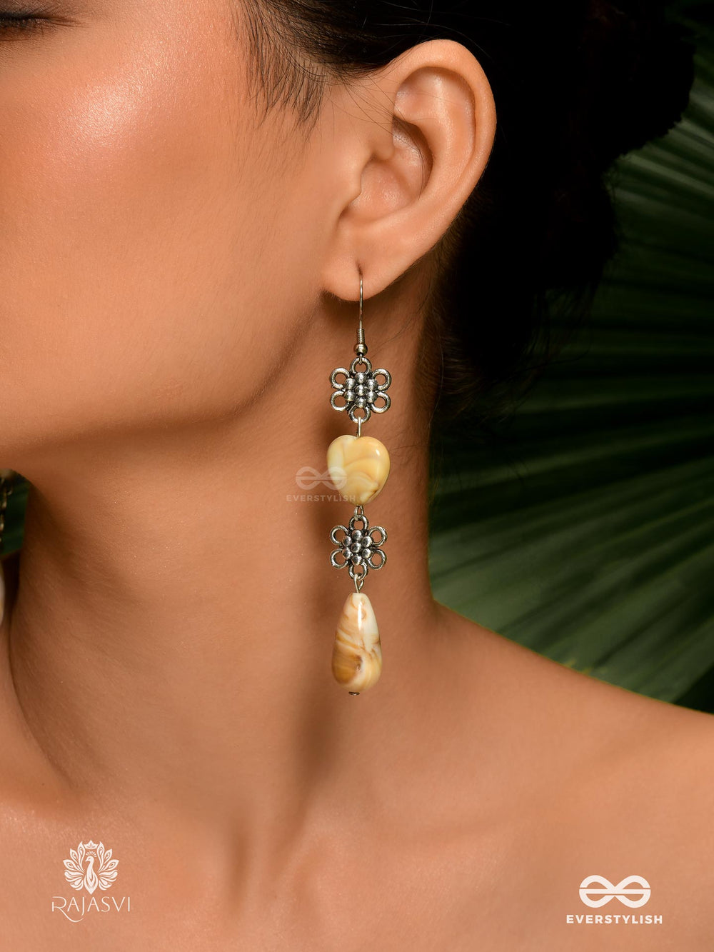 Maris Tangle - Shell Detail Sandstone Earrings