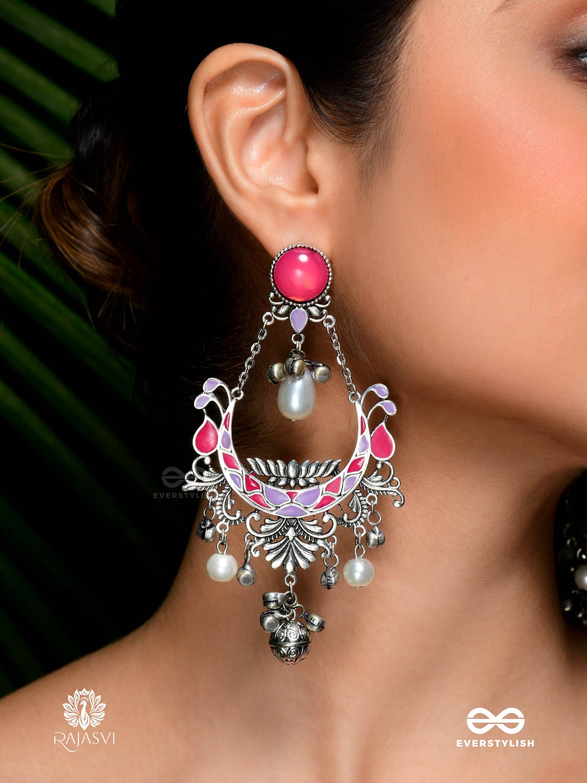 Vintage Flair - Detailed Oxidised Earrings