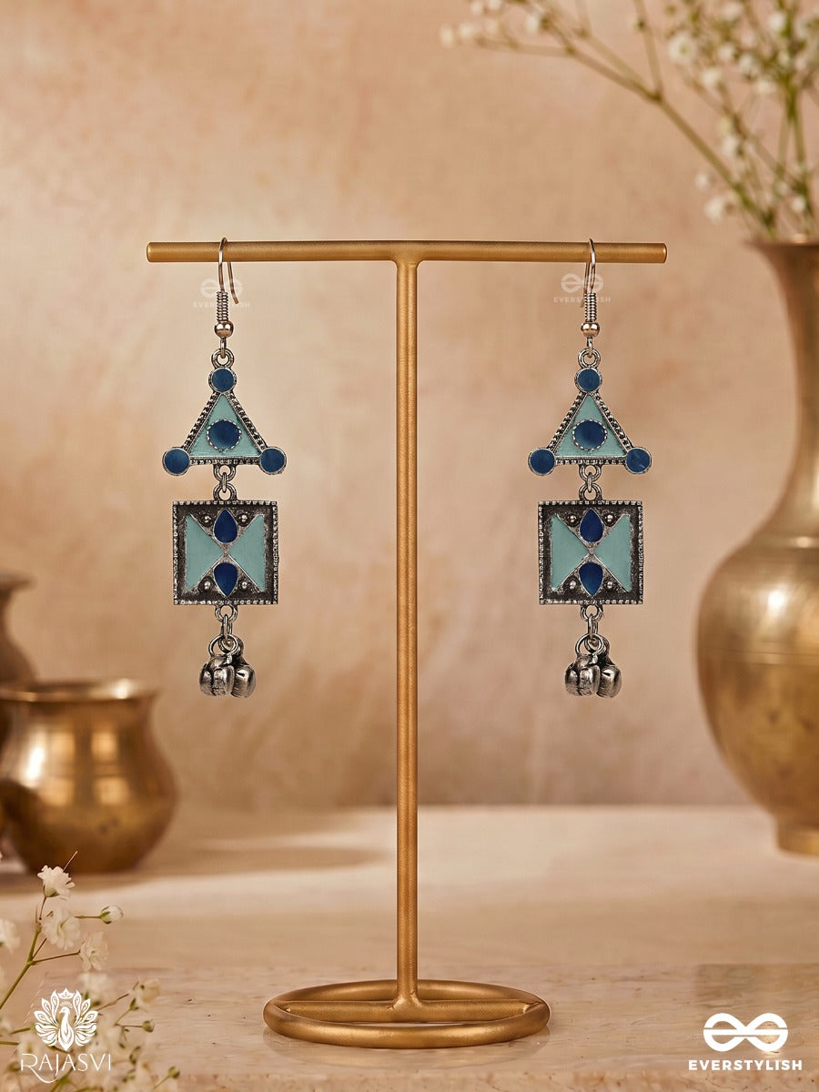 Gypsy Muse- Enamelled Oxidised Earrings