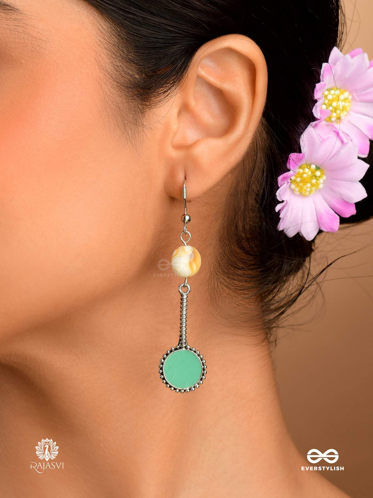 Oasis Drop - Oxidised Long Earrings