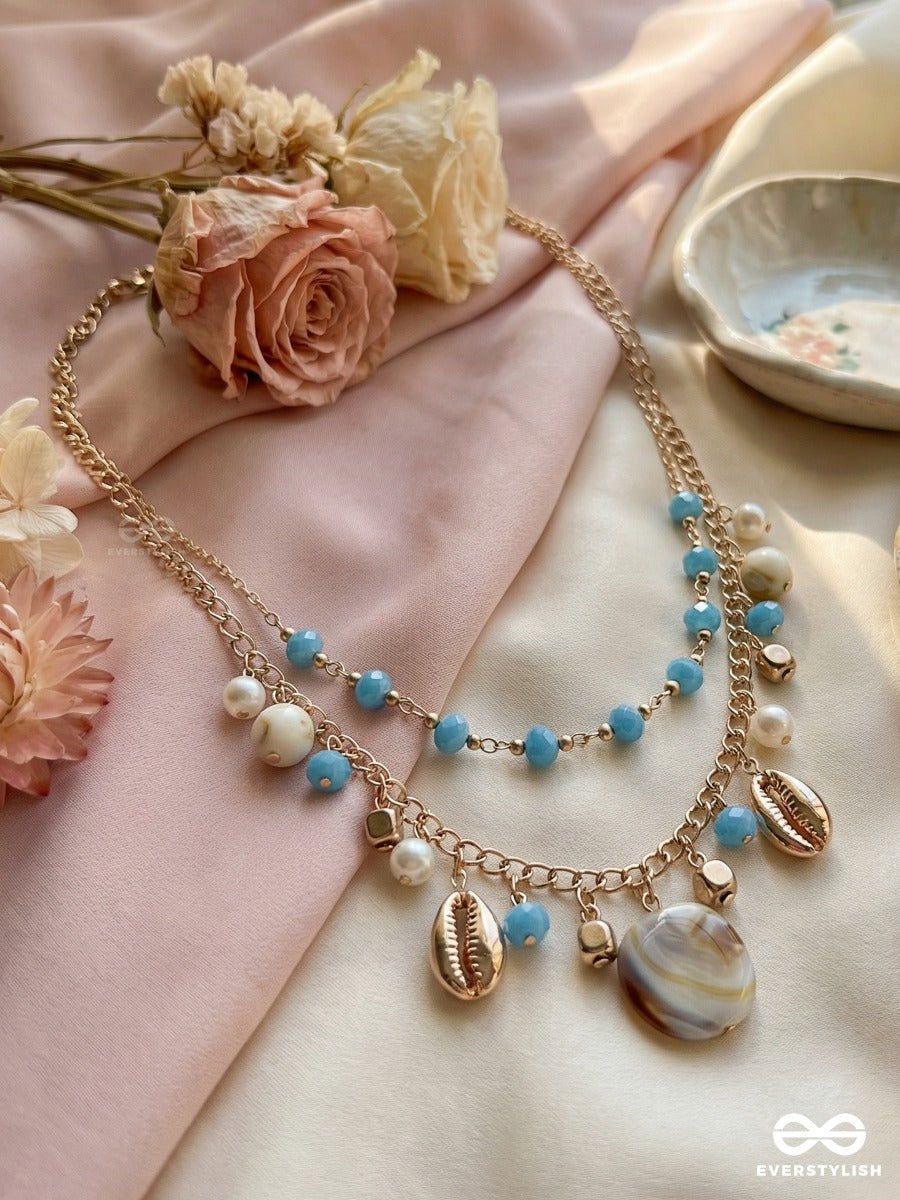 Beach Song - Golden Double Chain Sandstone Necklace
