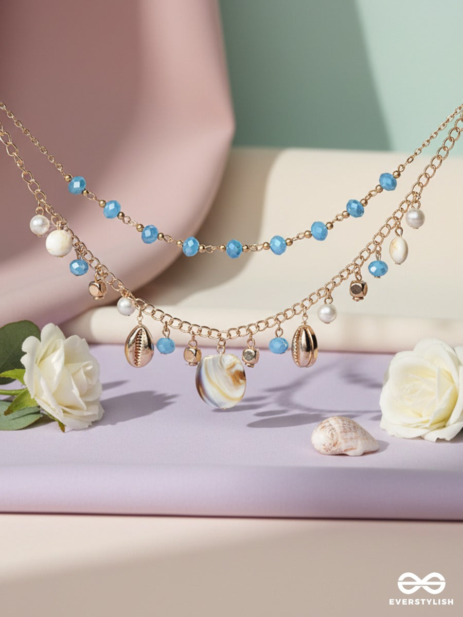 Beach Song - Golden Double Chain Sandstone Necklace