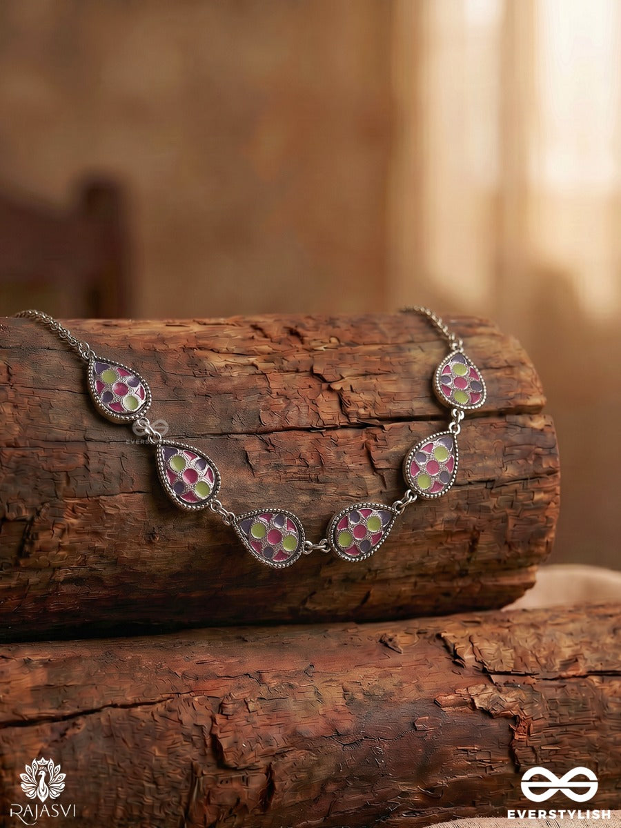 Rainbow Beat - Oxidised Enamelled Choker