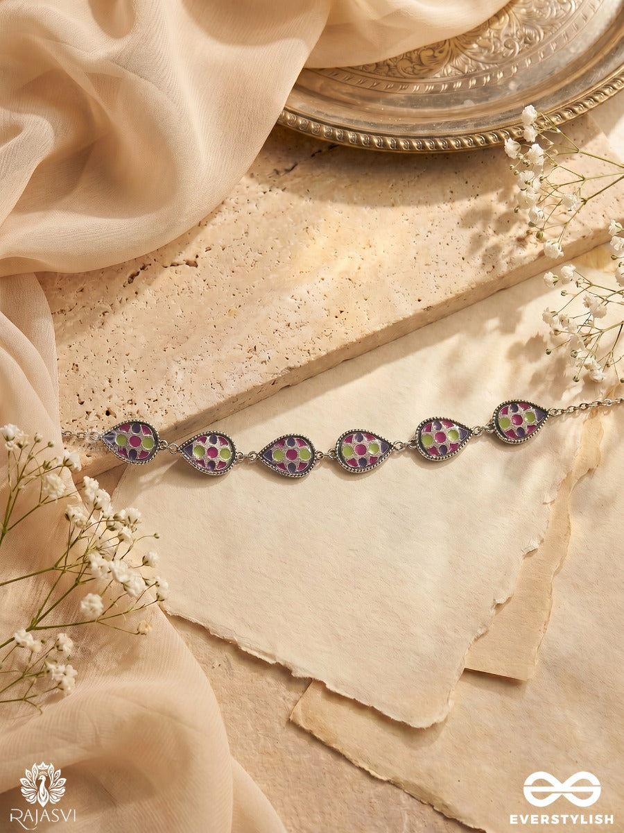 Rainbow Beat - Oxidised Enamelled Choker
