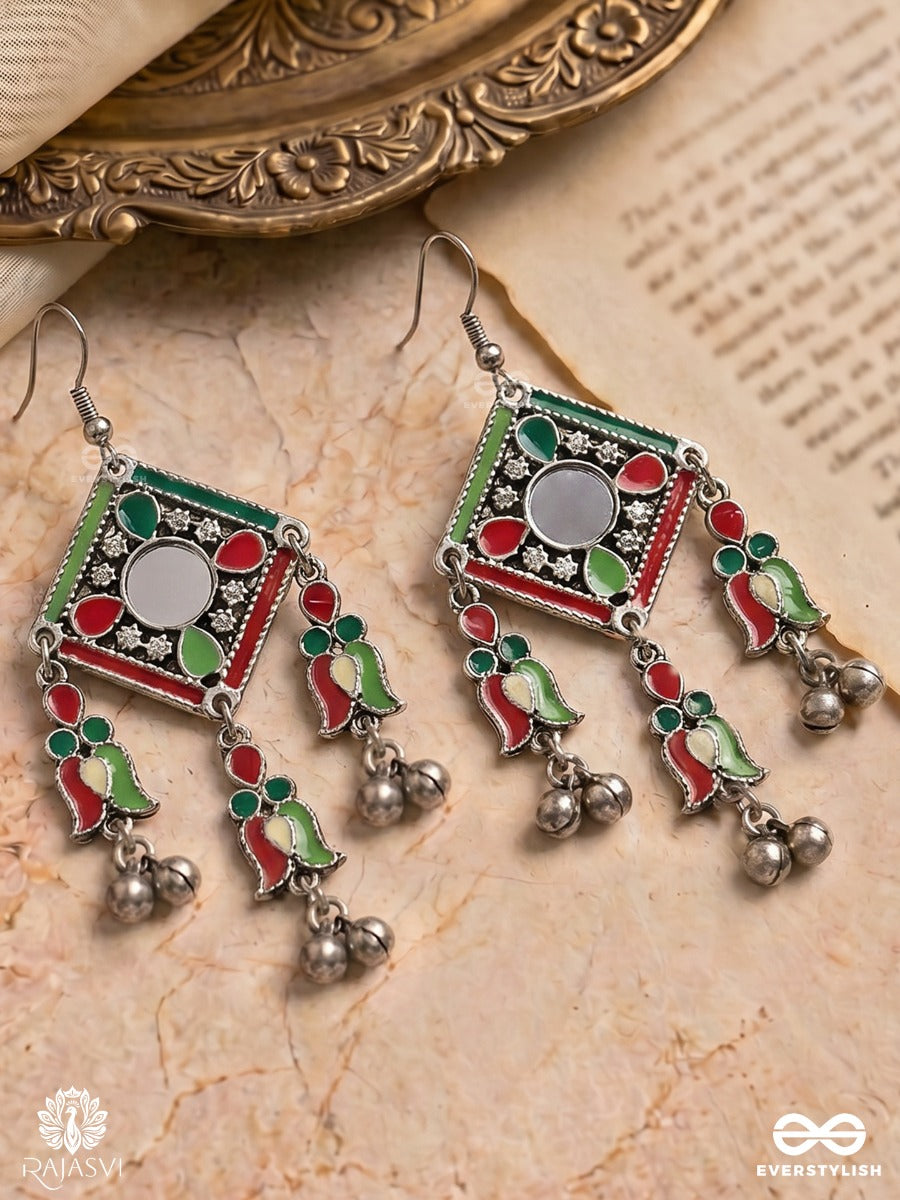 Mirror Flair - Vibrant Oxidised Earring