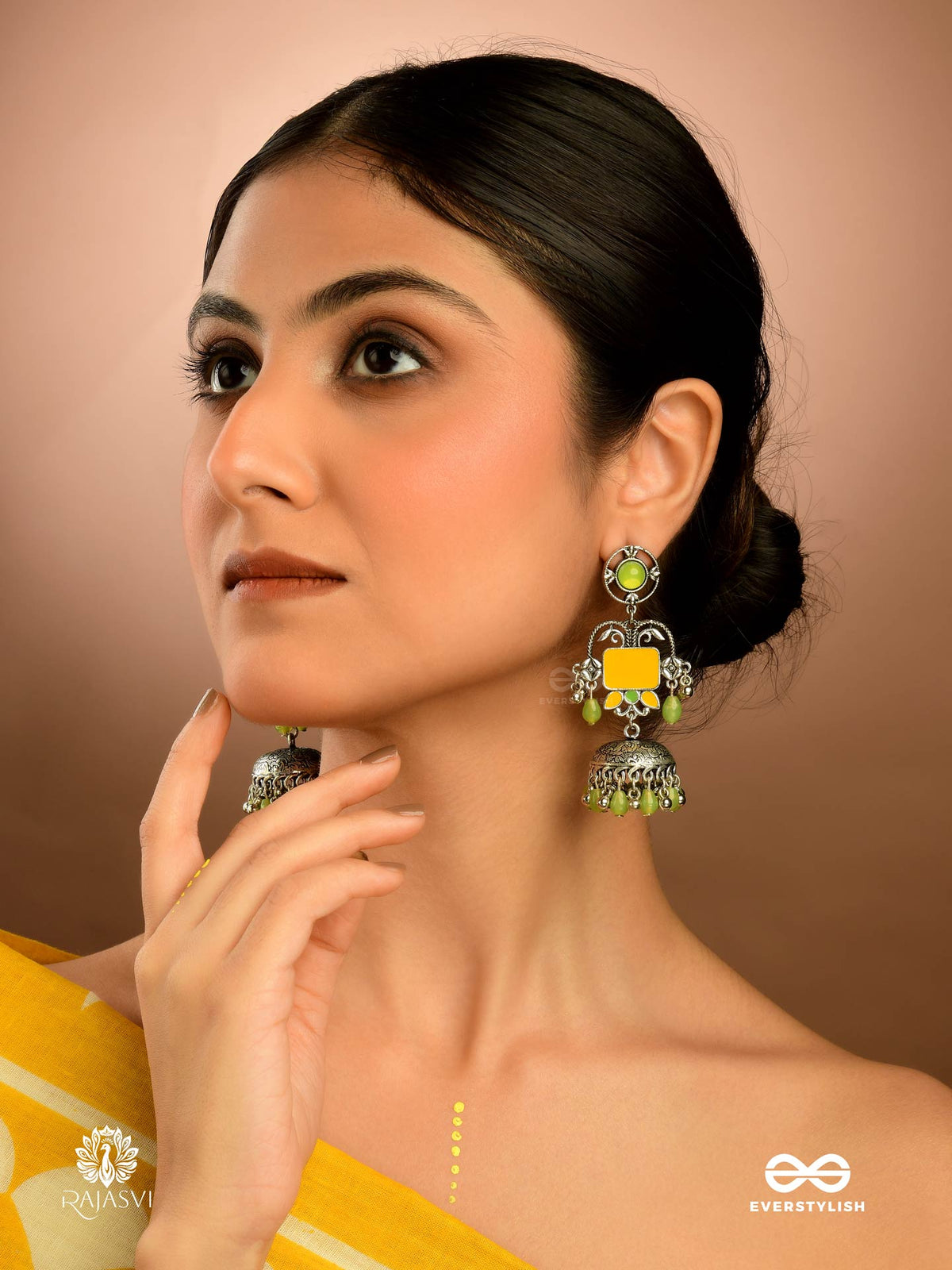 Harvest Glow - Ethnic Oxidised Jodhpuri Jhumkas