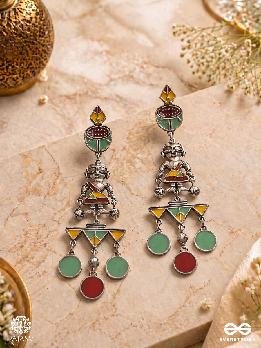 Carnival Chaos - Geometric Statement Earring