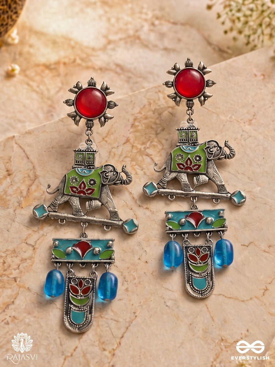 Carnival Ride - Funky Oxidised Jodhpuri Jhumkas