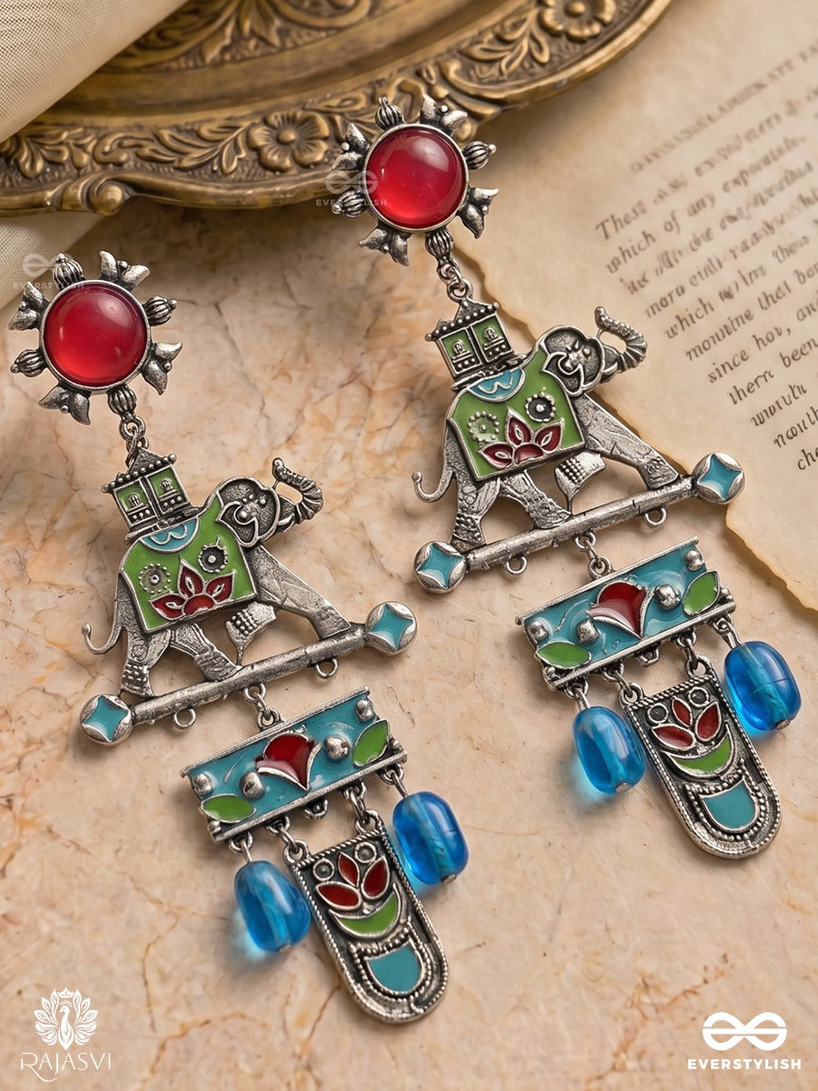 Carnival Ride - Funky Oxidised Jodhpuri Jhumkas