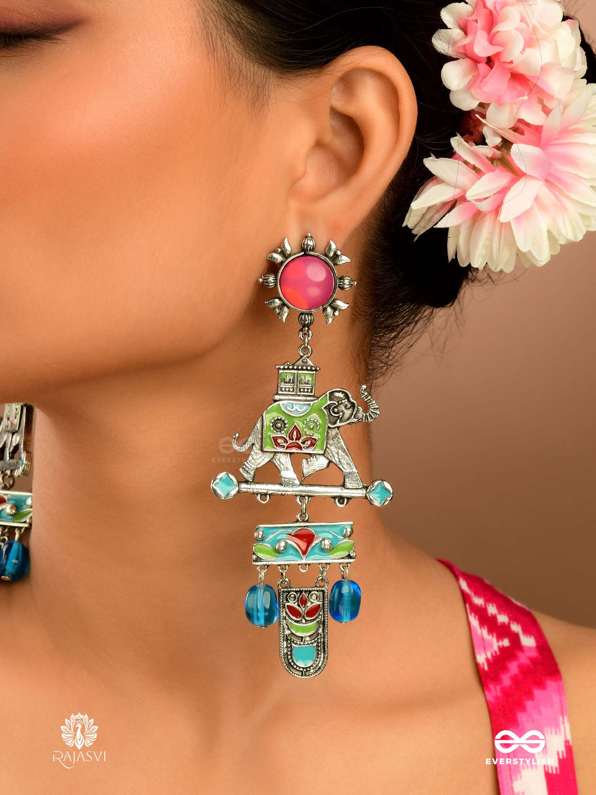 Carnival Ride - Funky Oxidised Jodhpuri Jhumkas