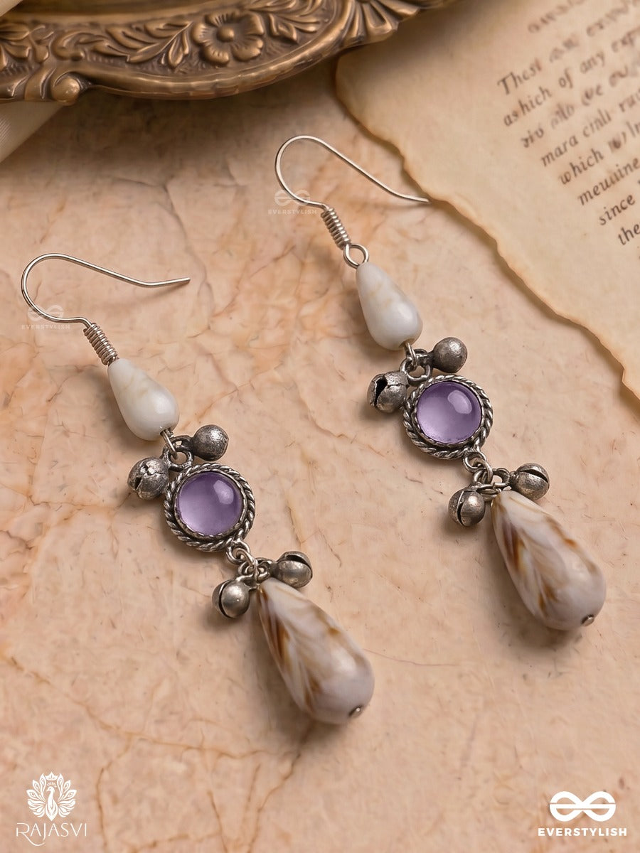 Pearl Dusk- Beaded Oxidised Earring
