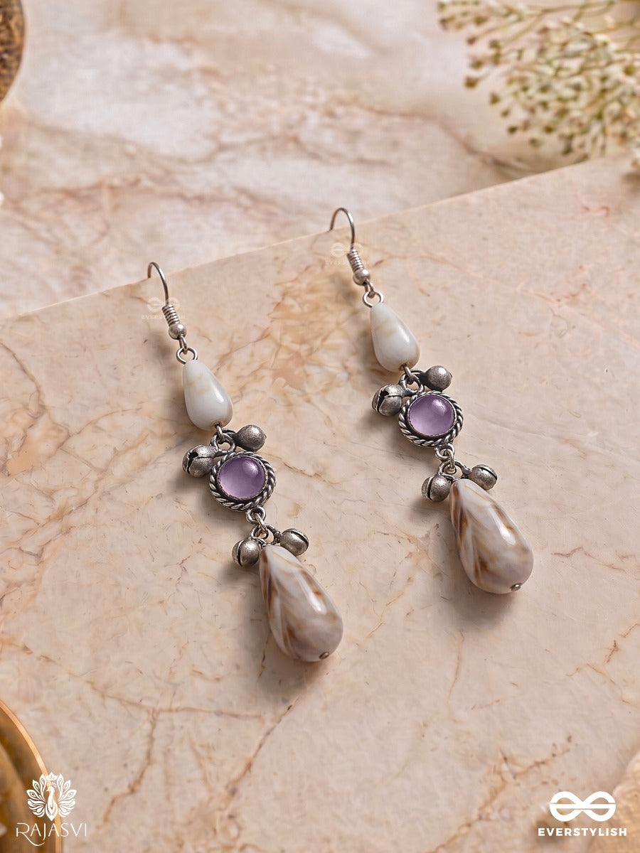 Pearl Dusk- Beaded Oxidised Earring